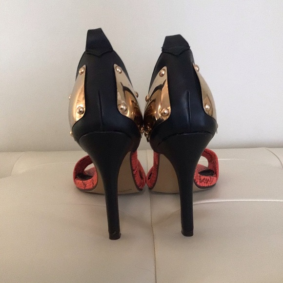 Snake skin stiletto sandal heels - Picture 4 of 7